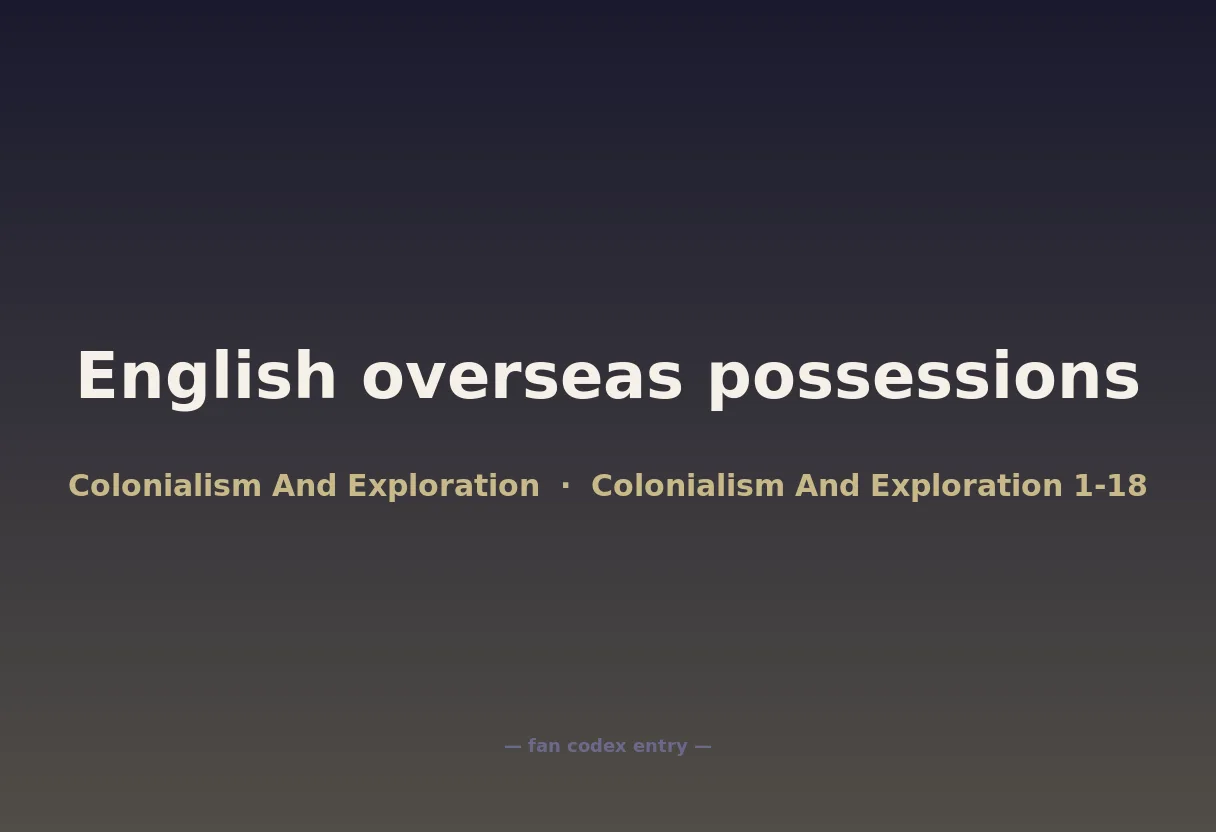 English overseas possessions