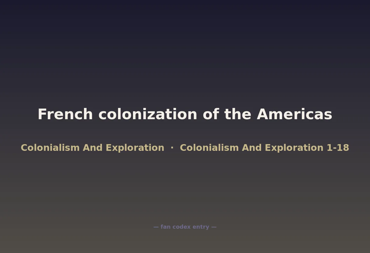 French colonization of the Americas